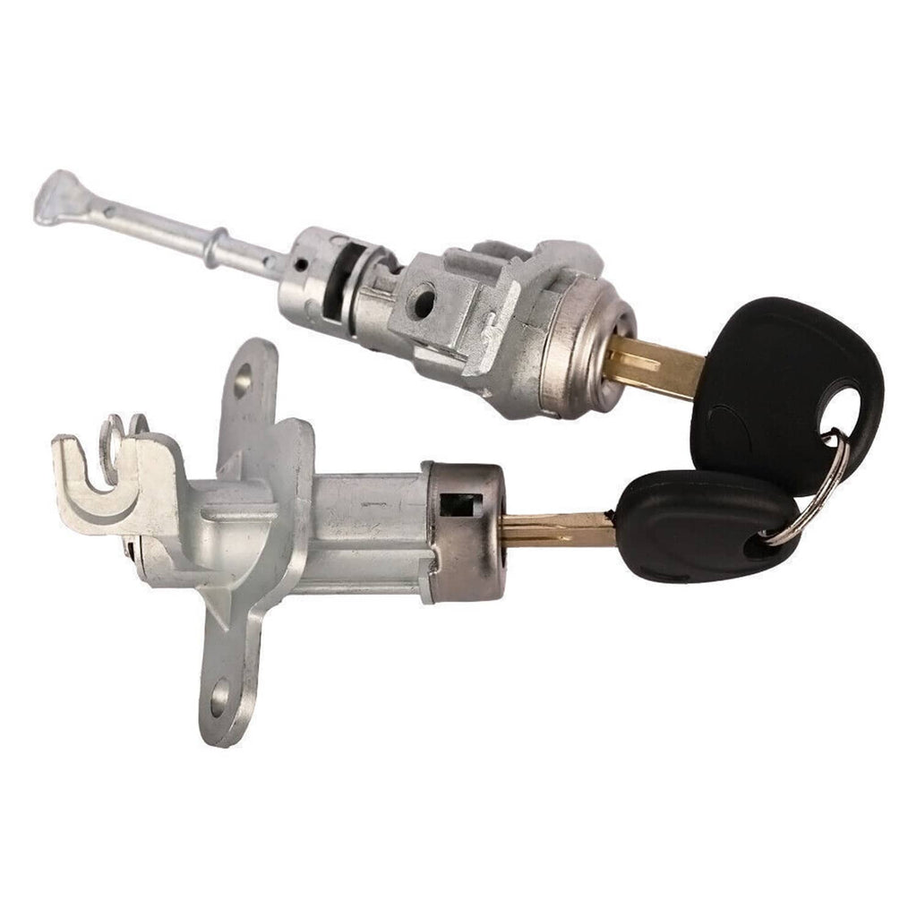 Ignition switch cylinder and door lock bracket with two keys and mounting hardware
