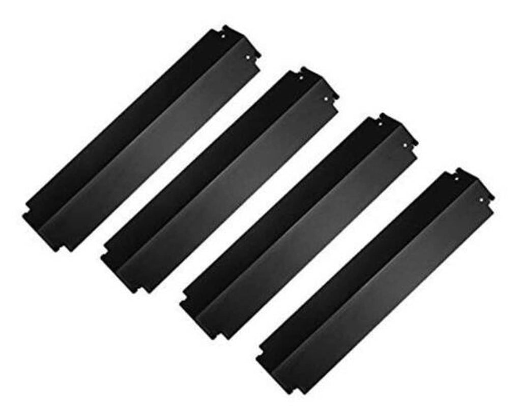 Set of four black grill heat deflector bars for replacement, rectangular slats