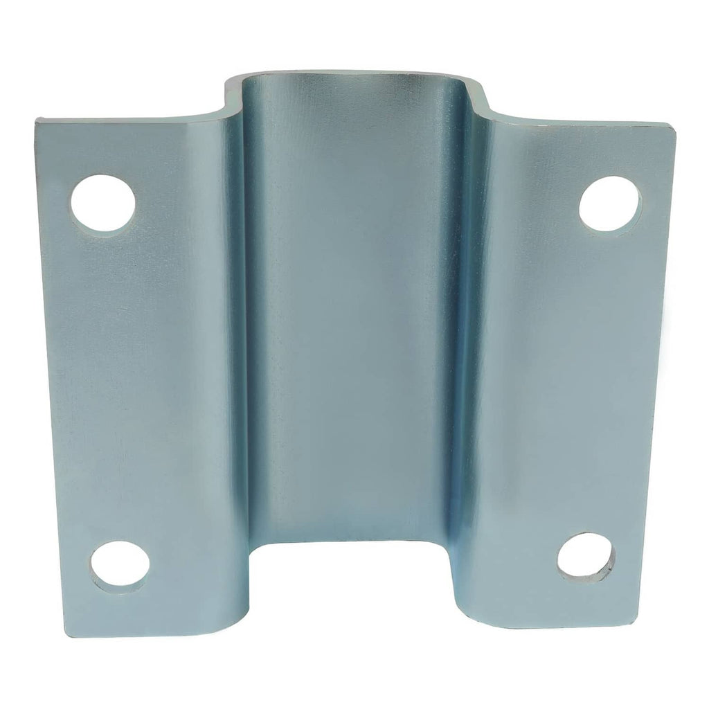 Zinc-plated boat trailer V-guide support bracket with four mounting holes