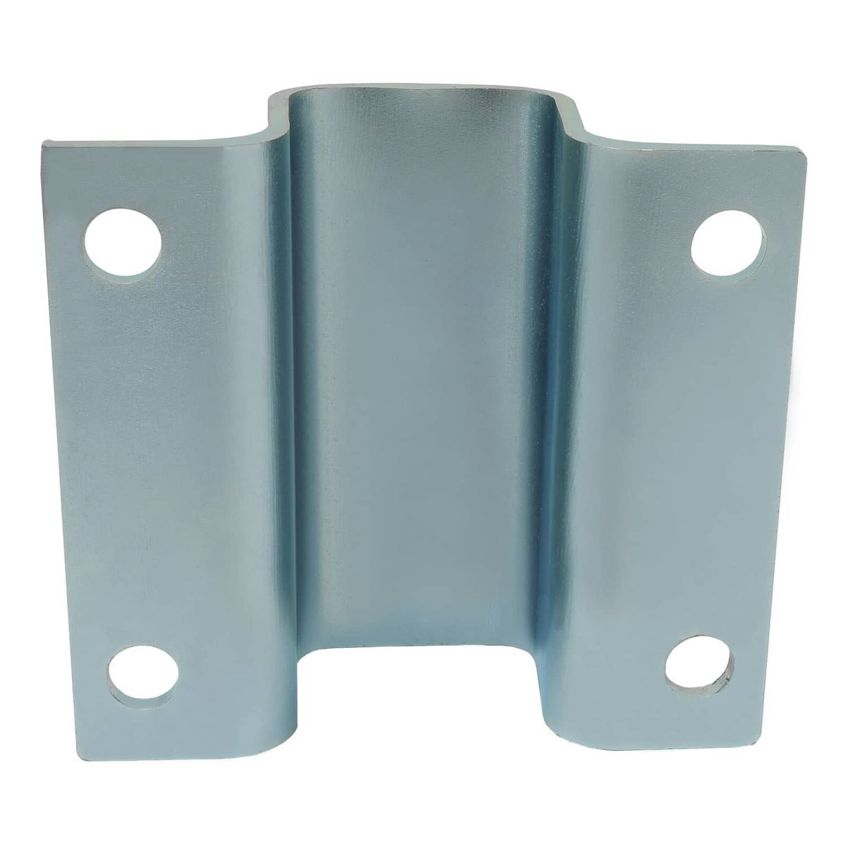Zinc-plated boat trailer V-guide support bracket with four mounting holes