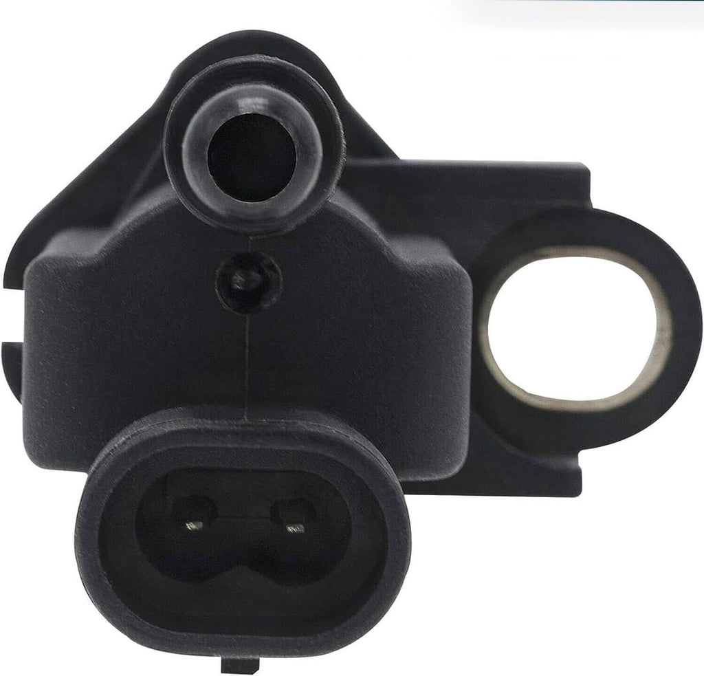 EVAP vapor canister purge solenoid valve connector, black housing with circular electrical socket
