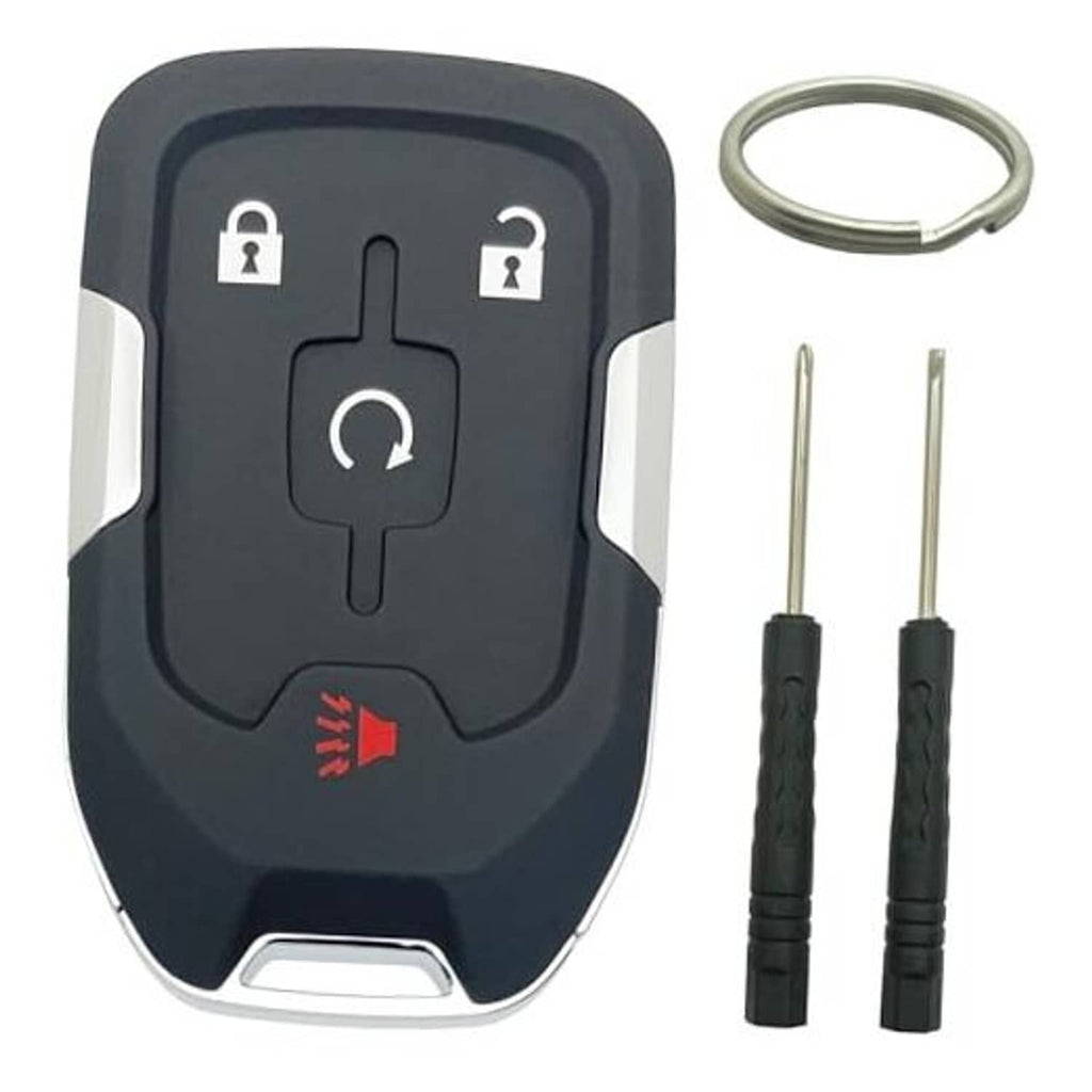 Black remote key fob shell case replacement with lock, unlock, and trunk icons