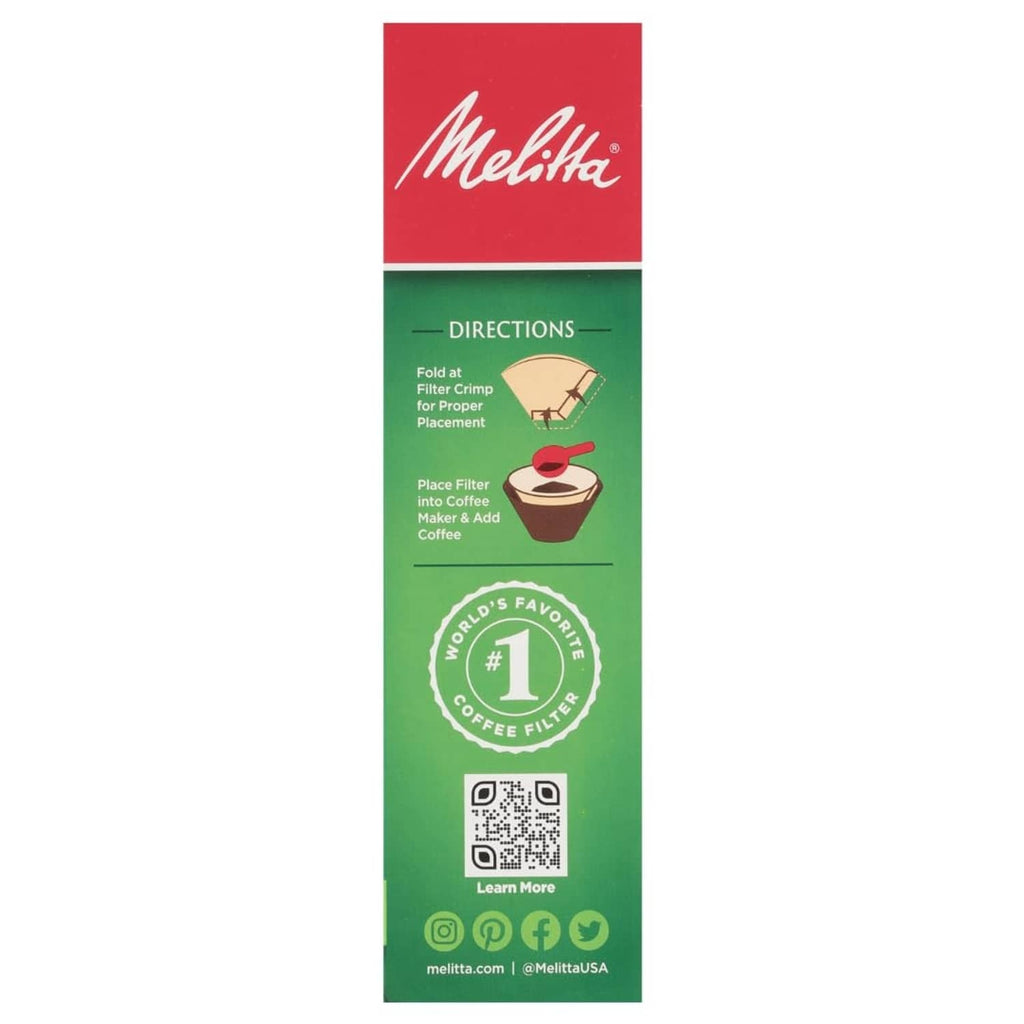 Natural Brown #4 unbleached coffee filters box side with directions and QR code