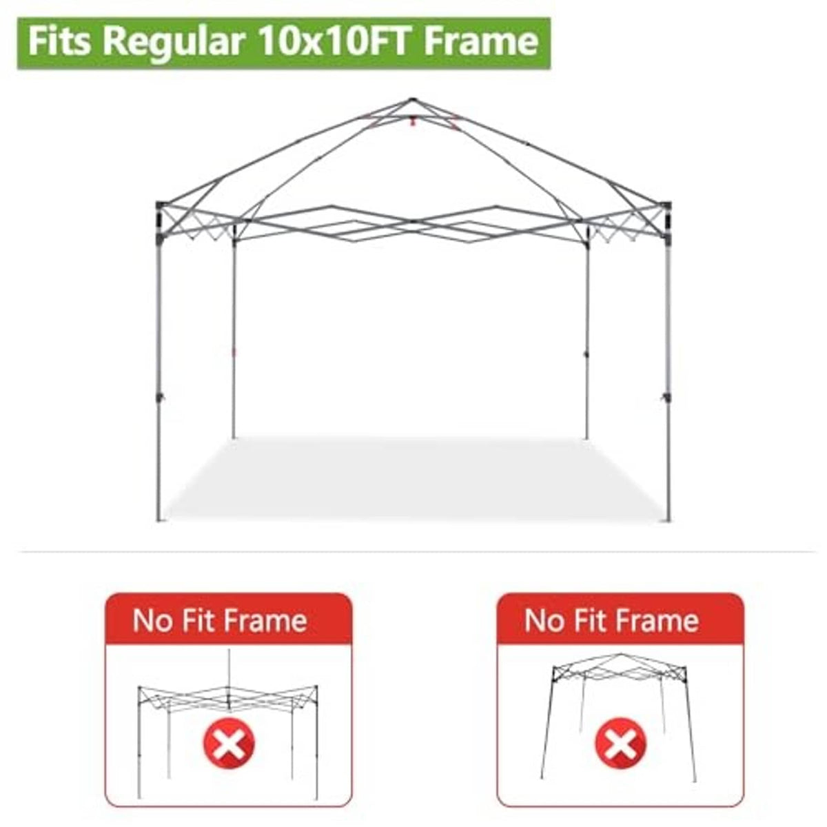 Black pop-up canopy top cover designed for a regular 10x10ft frame