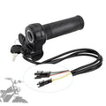 Black twist throttle grip for right handlebar with key switch and wiring harness
