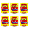 Pastene Kitchen Ready ground peeled tomatoes, 6-pack cans with red labels