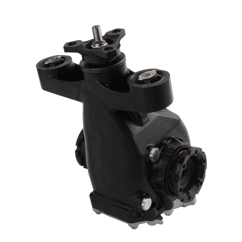 Rear differential carrier assembly, black housing with axle input yoke and mounts