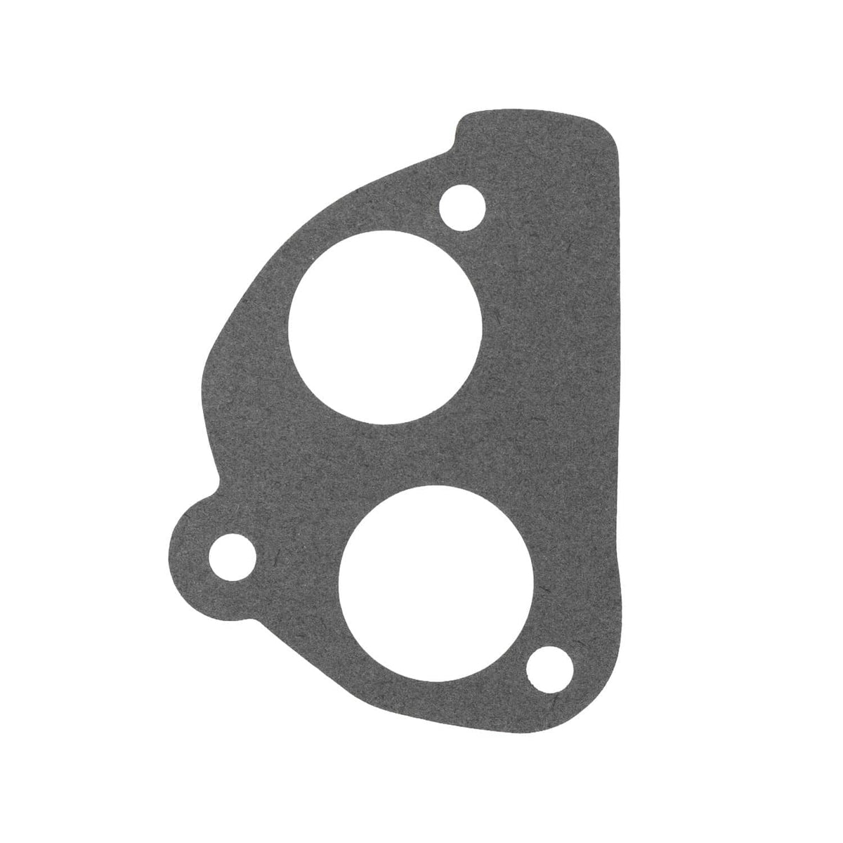 Gray throttle body mounting gasket with two large cutouts