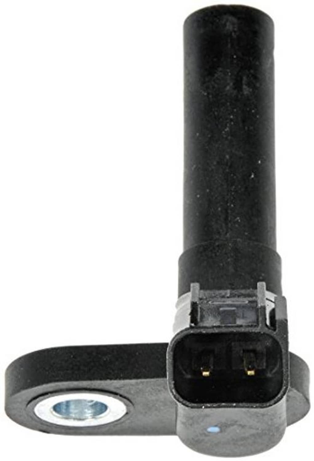 Crankshaft position sensor with electrical plug and metal mounting base