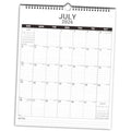 White vertical wall calendar page for July 2026 with notes grid