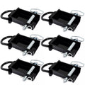 Black heavy-duty trailer stake pocket with removable D-ring and galvanized mounting hardware