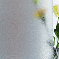 Frosted privacy window film with sparkling crystal texture, static cling, no glue