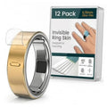 Clear ultra-thin ring skin protector set with 12-pack packaging and adhesive sleeve