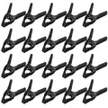 Black spring clamps, 20-pack woodworking clips with metal spring and plastic jaws
