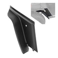 Black front driver-side golf cart fender flare, molded plastic with mounting holes