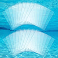 Clear square self-adhesive pool liner repair patches, 4 in, 20 pcs