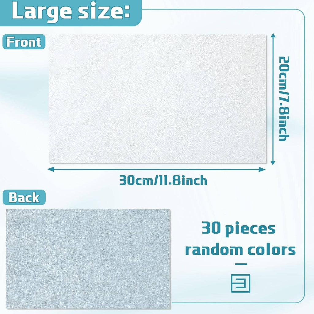 Rectangular genuine leather scrap pieces set, about 12 x 7.8 in per sheet