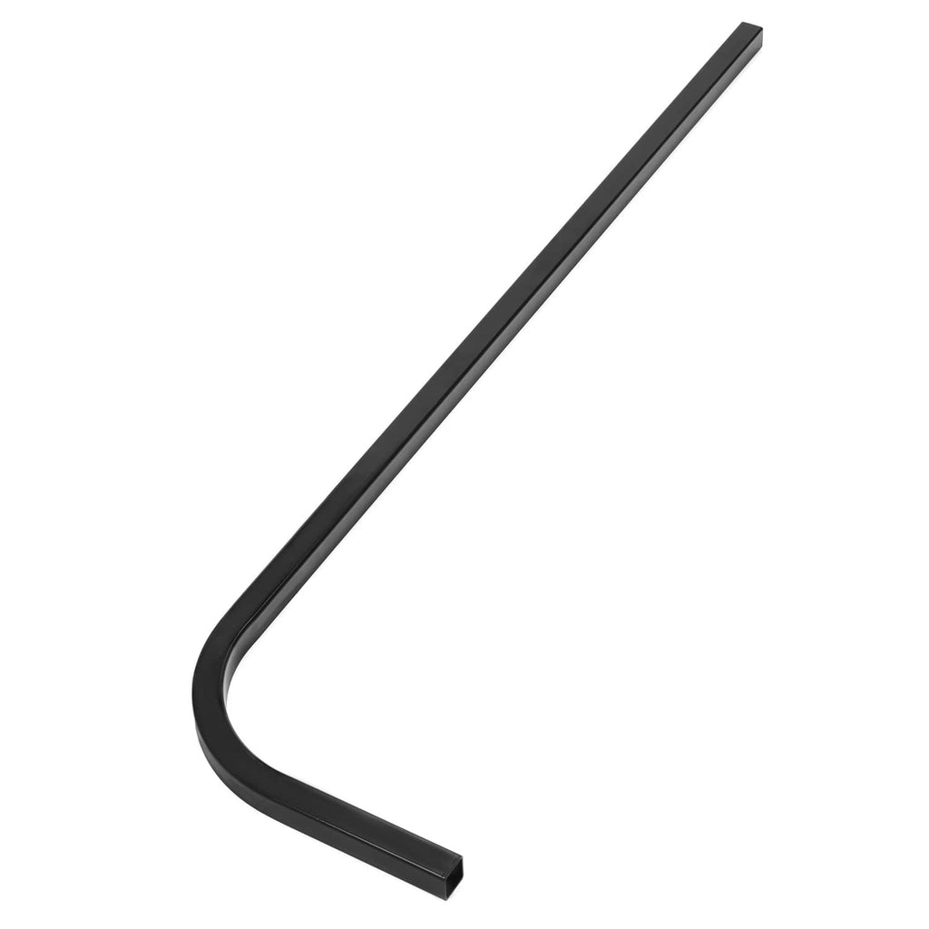Black L-shaped rear roof mounting support strut, single piece