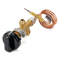 Propane flame-failure safety control with brass valve and copper thermocouple lead