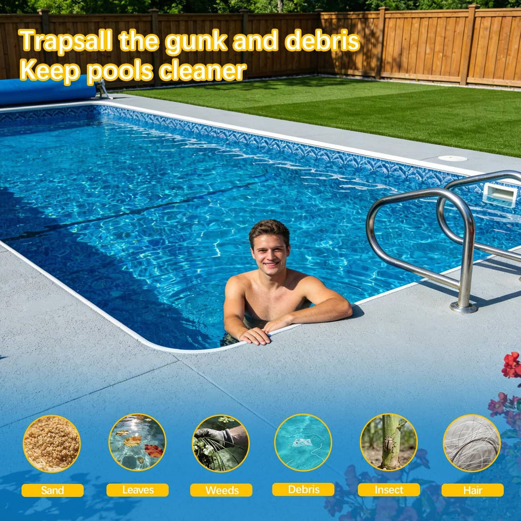Pool filter socks for trapping sand, leaves, weeds, debris, insect, and hair