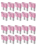 Riseuvo 50A standard automotive blade fuses, pink plastic housings, 20-pack