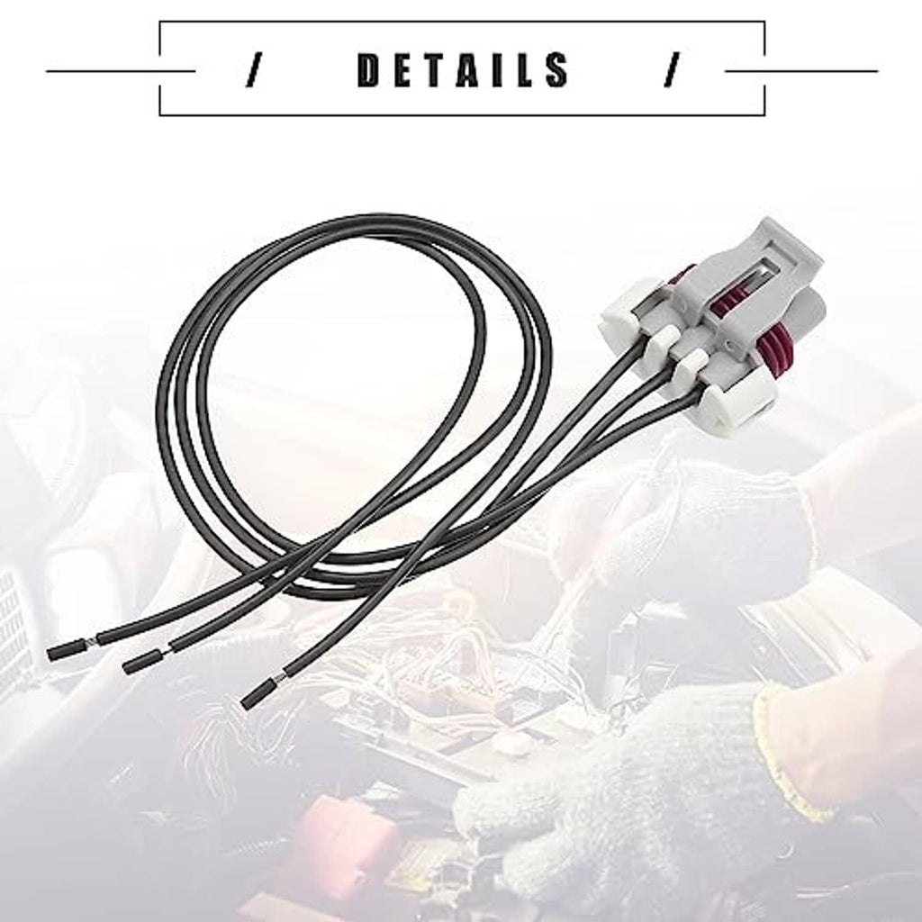 Crank sensor connector pigtail wire harness with gray connector and pink terminal inserts