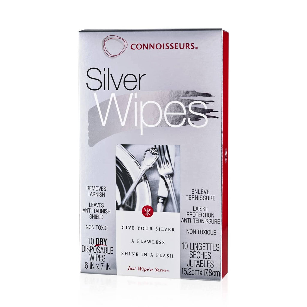 Silver cleaner wipes box, 10-count Connoisseurs brand