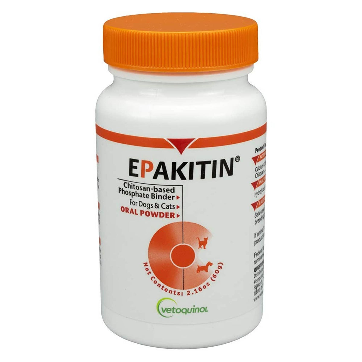 Epakitin 60g oral powder bottle with orange cap