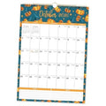 October 2026 wall calendar with colorful Halloween theme border and date grid pages