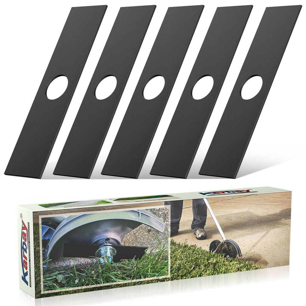 5-pack black edger blades with oval mounting holes for lawn edging