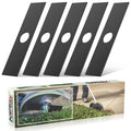 5-pack black edger blades with oval mounting holes for lawn edging