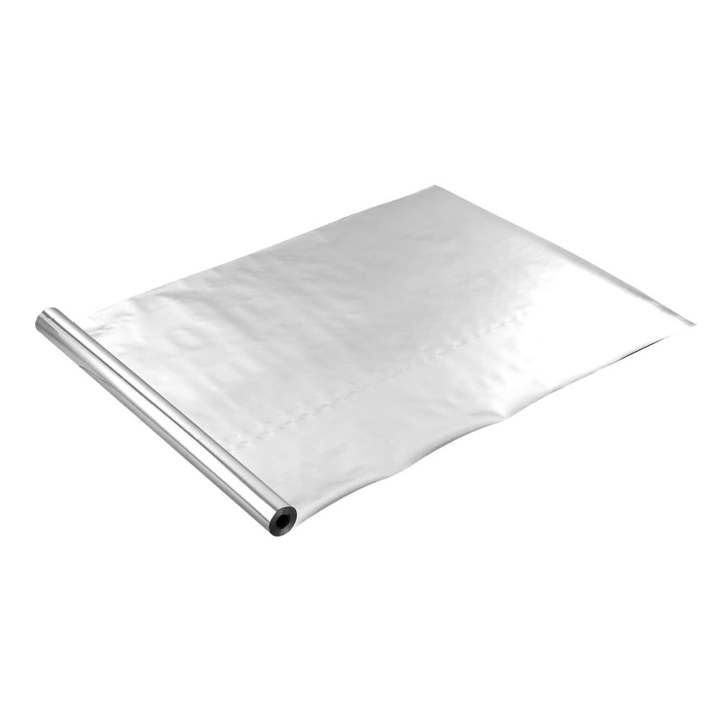 Folded reflective insulation sheet with aluminum foil edges and compact roll-like shape