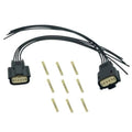 HID headlight wiring harness pigtail with 4-pin connectors and black cable leads