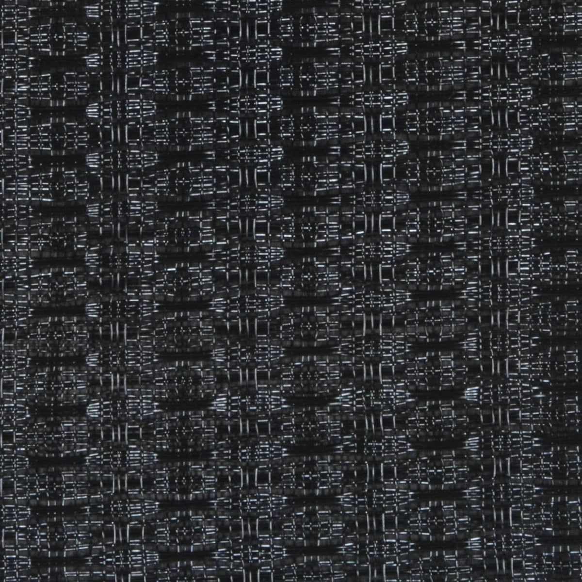 Black speaker grill cloth fabric with tight woven grid texture