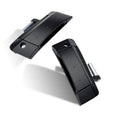 Black exterior door handle pair with mounting brackets and screws