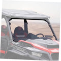 Vented full front windshield with black frame and clear panel