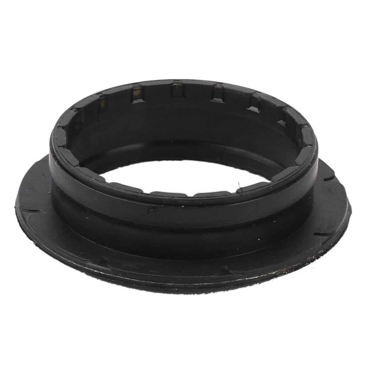 Black round valve cover gasket seal ring with raised ridges, single piece.