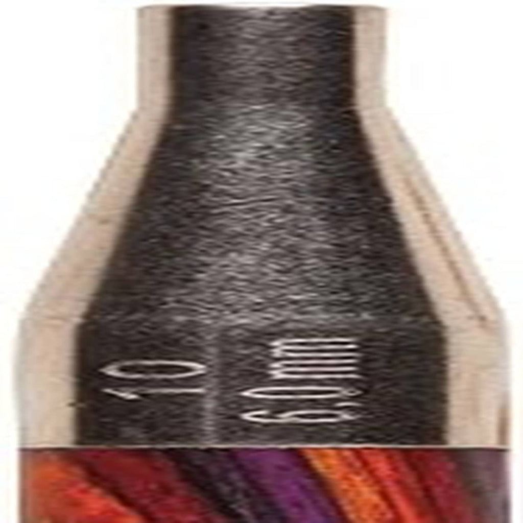 Mosaic wood knitting needle shaft with dark gray textured pattern