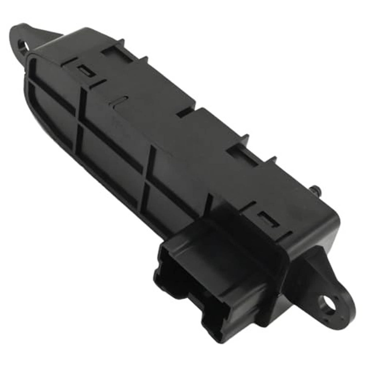 Power seat control switch, black plastic housing with latch and side mounts
