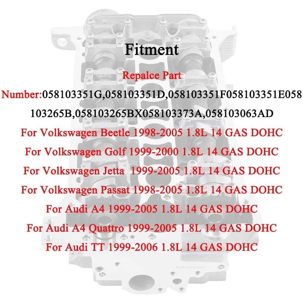Aluminum alloy cylinder head with mounting holes and intake/exhaust openings