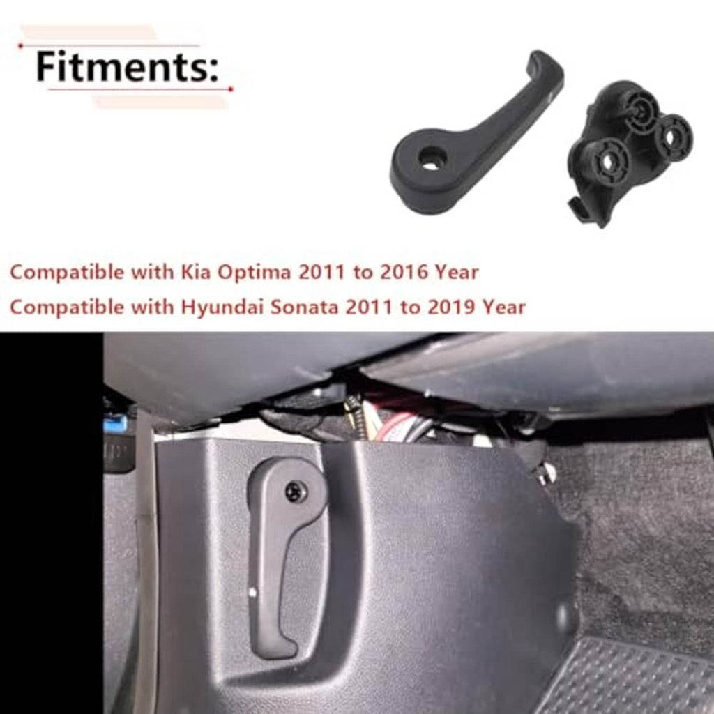 Hood latch release handle kit shown near vehicle latch area (under hood)