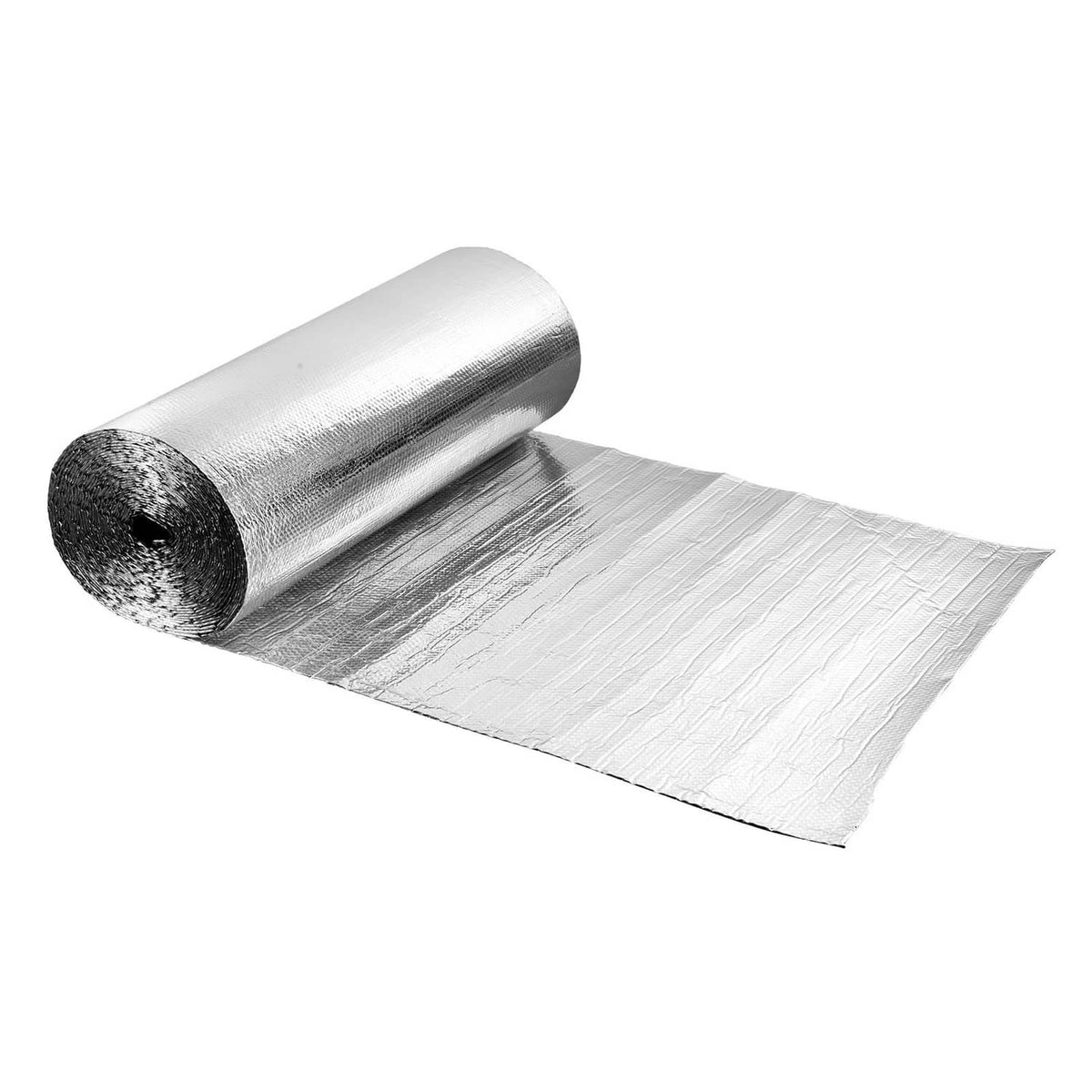 Reflective insulation roll with silver dual-layer aluminum foil and radiant barrier sheet