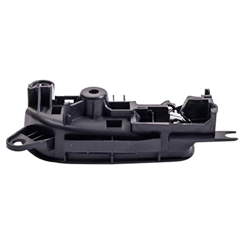 Door handle inner assembly with black housing, metal latch parts, and cable guides