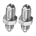 Stainless steel inverted flare brake adapter, male-to-male threaded fitting, 2 pcs