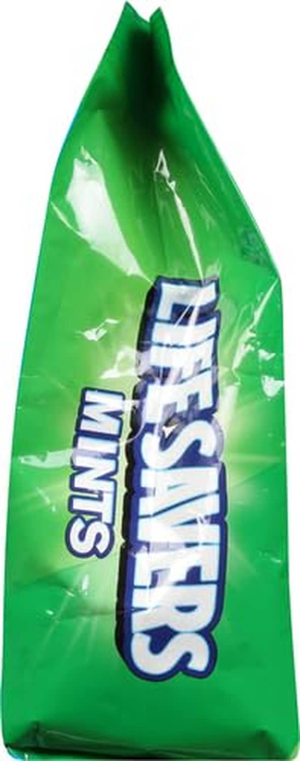 Green hard candy mint pouch package with Lifesavers branding