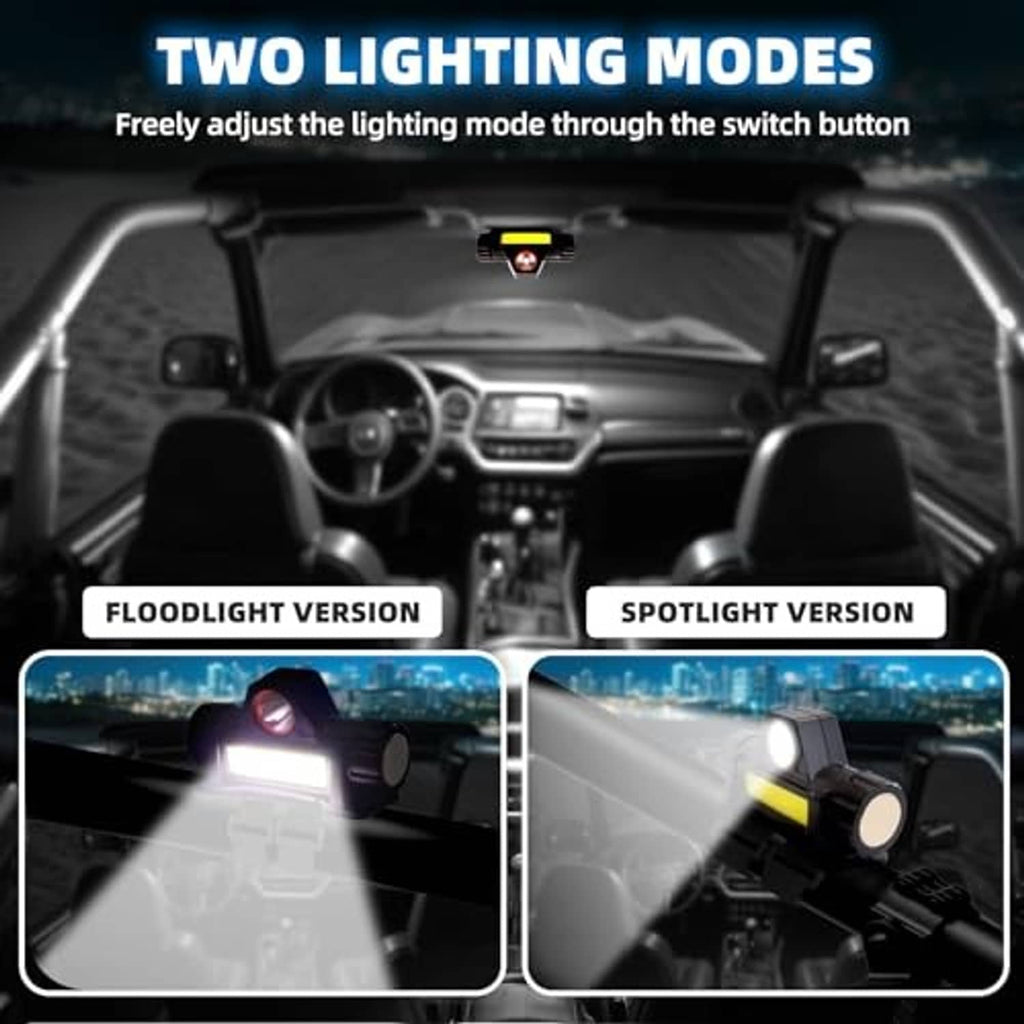 UTV dome light with two modes, orange lens and yellow LED bar with bottom switch