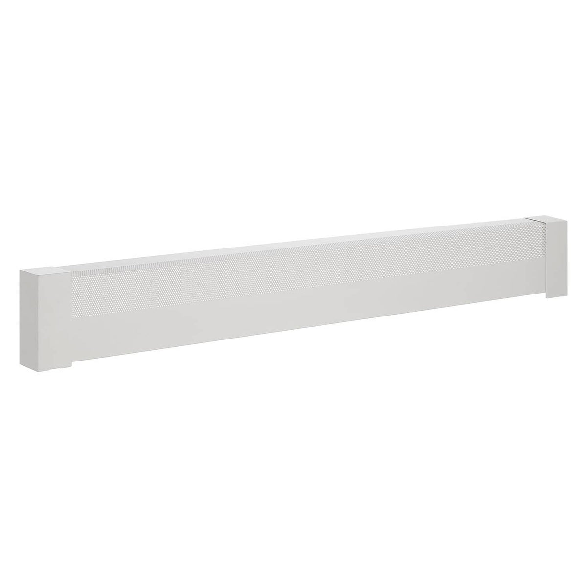 6 ft white baseboard heater cover with vented grille front panel