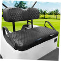 Black diamond-quilted front seat cover set with contoured backrest and seat cushion