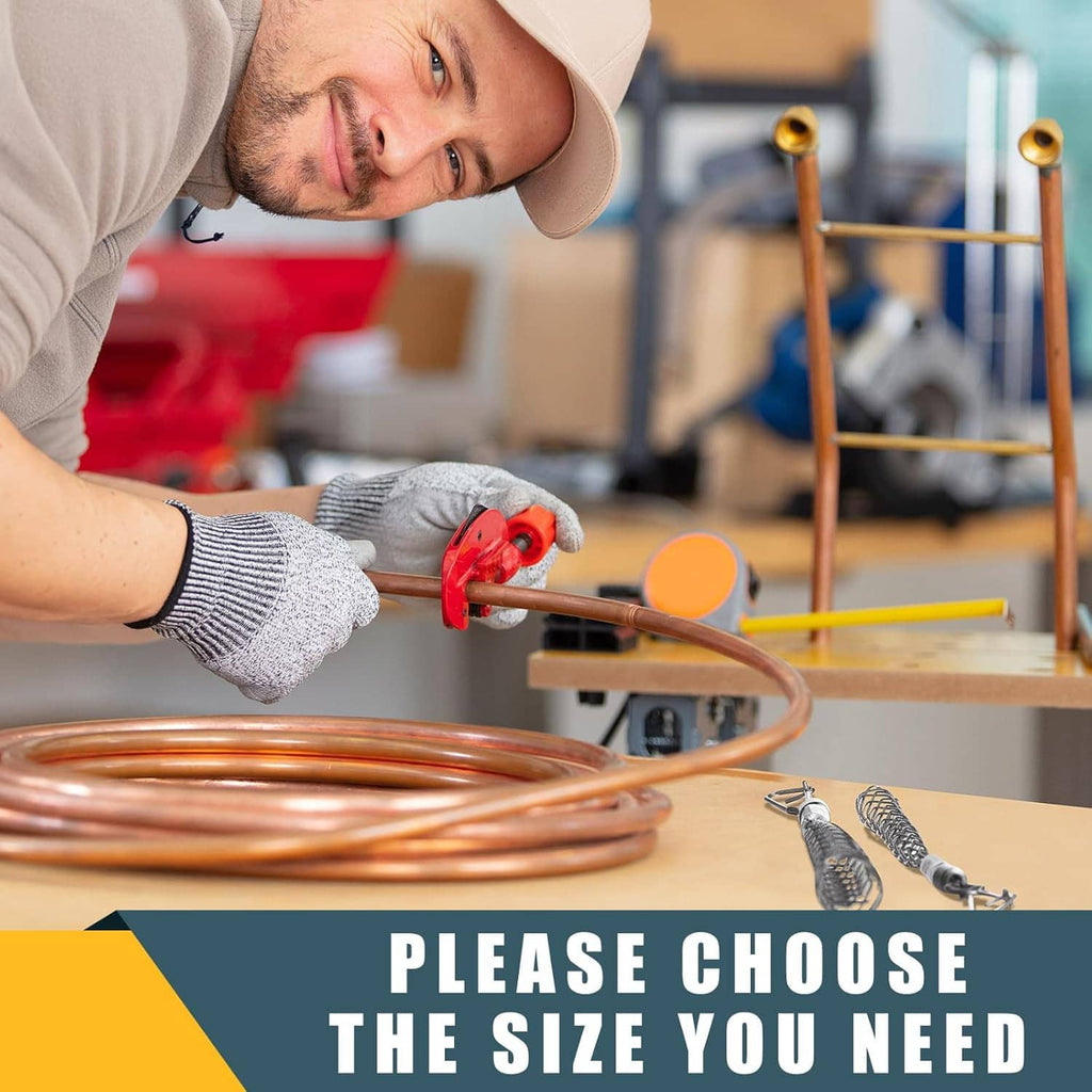 Electrician using wire pulling grip mesh cable puller tool on a copper cable coil
