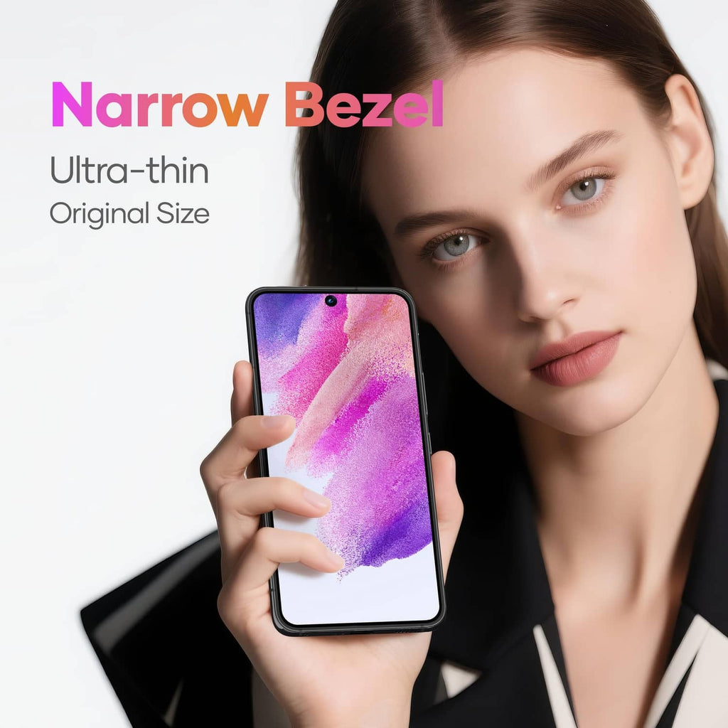 Smartphone LCD screen replacement with narrow-bezel display, handheld front view